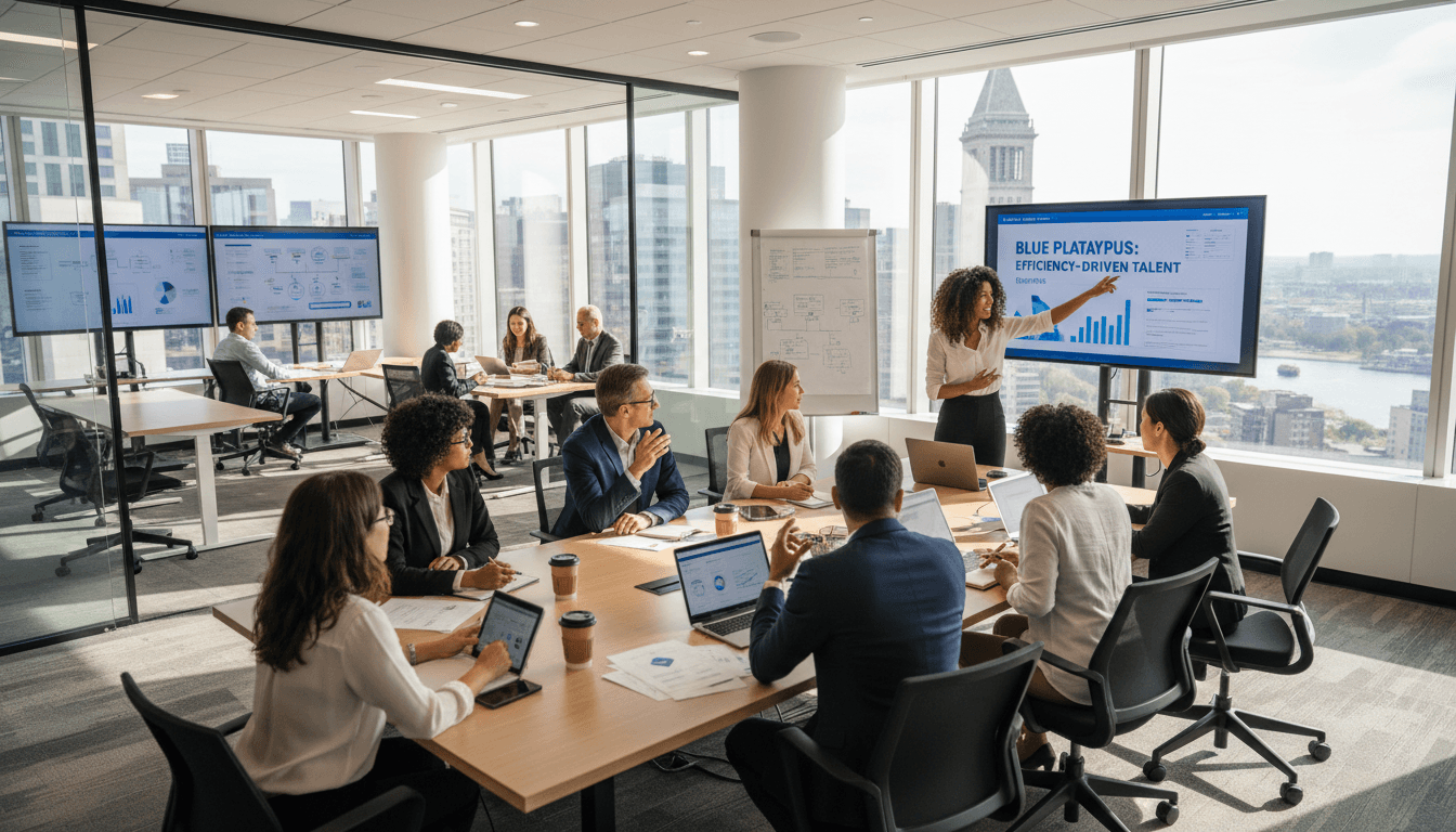 Team of operators collaborating on strategy